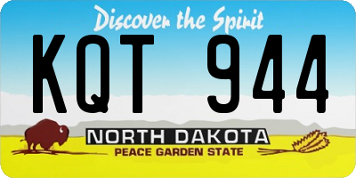 ND license plate KQT944