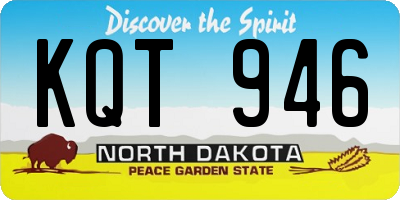 ND license plate KQT946
