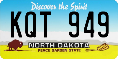 ND license plate KQT949