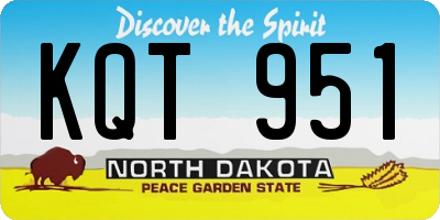 ND license plate KQT951