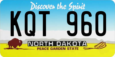 ND license plate KQT960