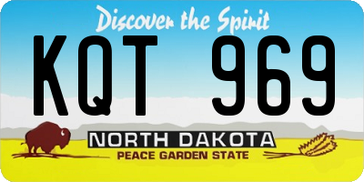 ND license plate KQT969
