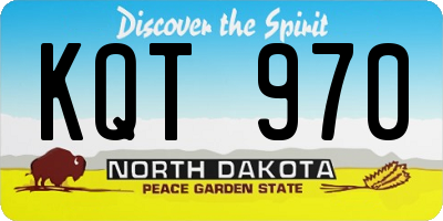 ND license plate KQT970