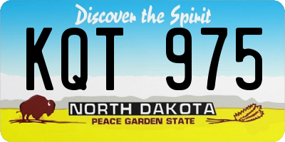 ND license plate KQT975