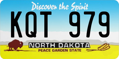 ND license plate KQT979