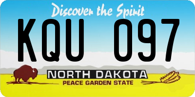 ND license plate KQU097