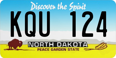 ND license plate KQU124