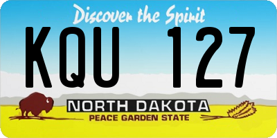 ND license plate KQU127