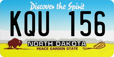 ND license plate KQU156