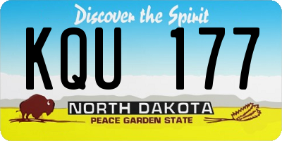 ND license plate KQU177