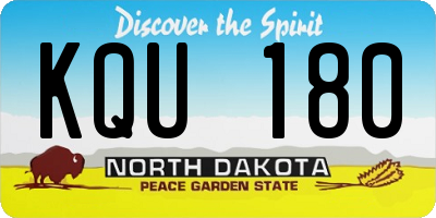 ND license plate KQU180