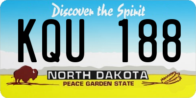 ND license plate KQU188