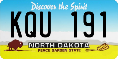 ND license plate KQU191