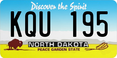 ND license plate KQU195