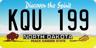 ND license plate KQU199