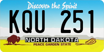 ND license plate KQU251