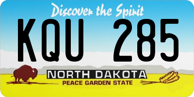ND license plate KQU285