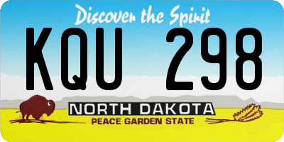 ND license plate KQU298