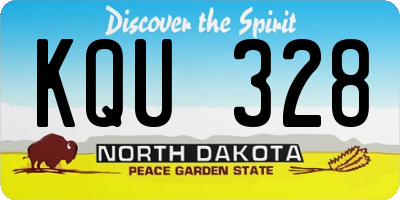 ND license plate KQU328