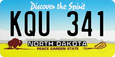 ND license plate KQU341