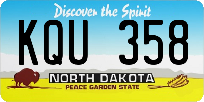 ND license plate KQU358