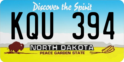 ND license plate KQU394