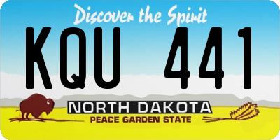 ND license plate KQU441