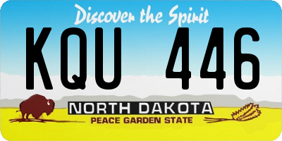 ND license plate KQU446