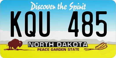ND license plate KQU485