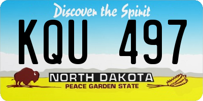 ND license plate KQU497