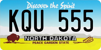 ND license plate KQU555