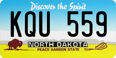 ND license plate KQU559