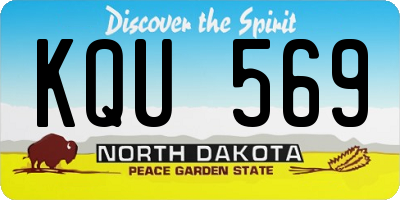 ND license plate KQU569