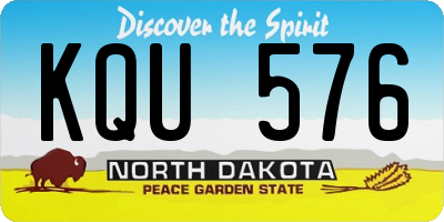 ND license plate KQU576