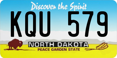 ND license plate KQU579