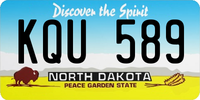 ND license plate KQU589