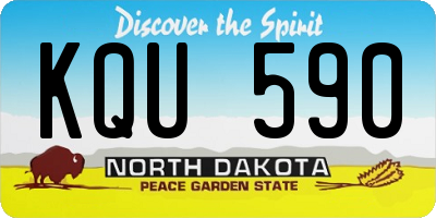ND license plate KQU590