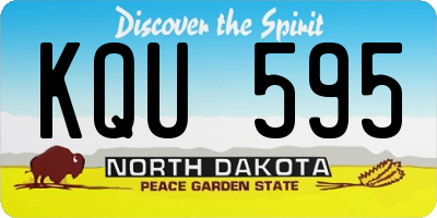 ND license plate KQU595