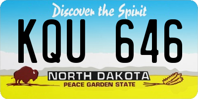 ND license plate KQU646
