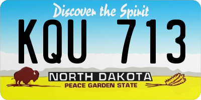 ND license plate KQU713