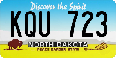 ND license plate KQU723