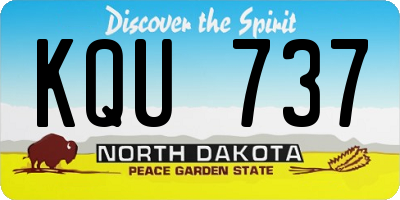 ND license plate KQU737