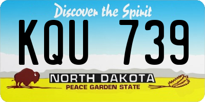 ND license plate KQU739