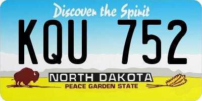 ND license plate KQU752
