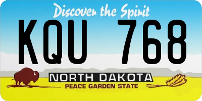 ND license plate KQU768