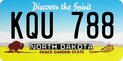 ND license plate KQU788