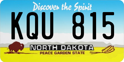 ND license plate KQU815
