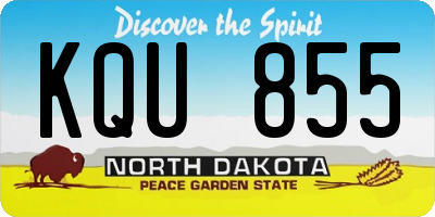 ND license plate KQU855