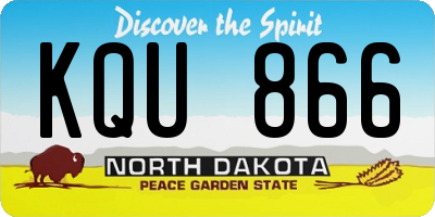 ND license plate KQU866