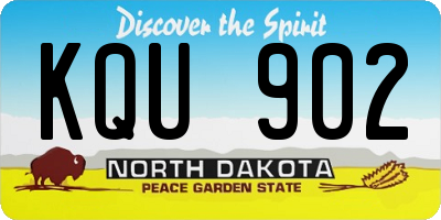 ND license plate KQU902